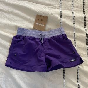 NWT Patagonia Girls’ Baggies Shorts Size 10 Medium